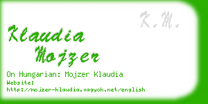 klaudia mojzer business card